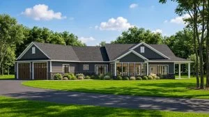 CHD-1747 Cottage House Plan – Front Elevation