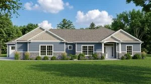 CHD-1750 Cottage House Plan – Front Elevation