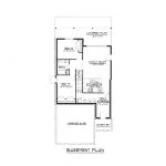 CHD-1751 Beach House Plan – Basement Floor Plan