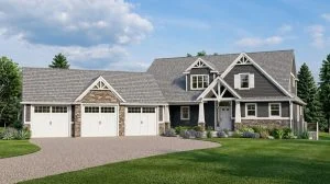 CHD-1752 Beach House Plan – Front Elevation