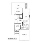 CHD-1754 Beach House Plan – Basement Floor Plan