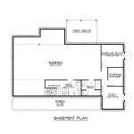 CHD-1758 Cottage House Plan – Basement Floor Plan