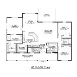 CHD-1758 Cottage House Plan – Main Floor Plan