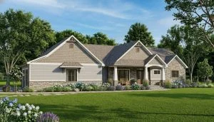 CHD-1772 Country House Plan – Front Elevation