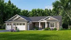 CHD-1777 Country House Plan – Front Elevation