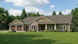 CHD-1783 Country House Plan – Front Elevation