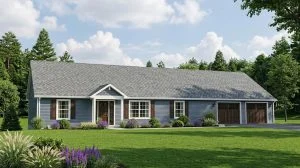 CHD-1786 Country House Plan – Front Elevation