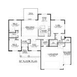 CHD-1788 Cottage House Plan – Main Floor Plan