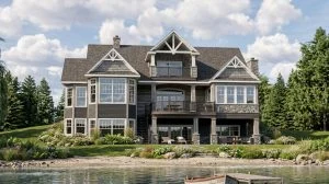 CHD-1790 Beach House Plan – Front Elevation