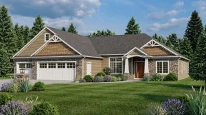 CHD-1793 Cottage House Plan – Front Elevation