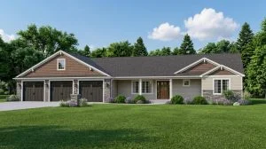 CHD-1802 Country House Plan – Front Elevation