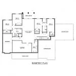 CHD-18100 Colonial House Plan – Basement Floor Plan