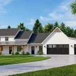 CHD-18123 Country House Plan – Front Elevation