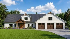 CHD-18126 Country House Plan – Front Elevation