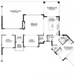 CHD-18132 Contemporary House Plan – Main Floor Plan