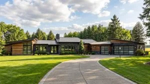 CHD-18132 Contemporary House Plan – Front Elevation