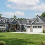 CHD-18133 Beach House Plan – Front Elevation