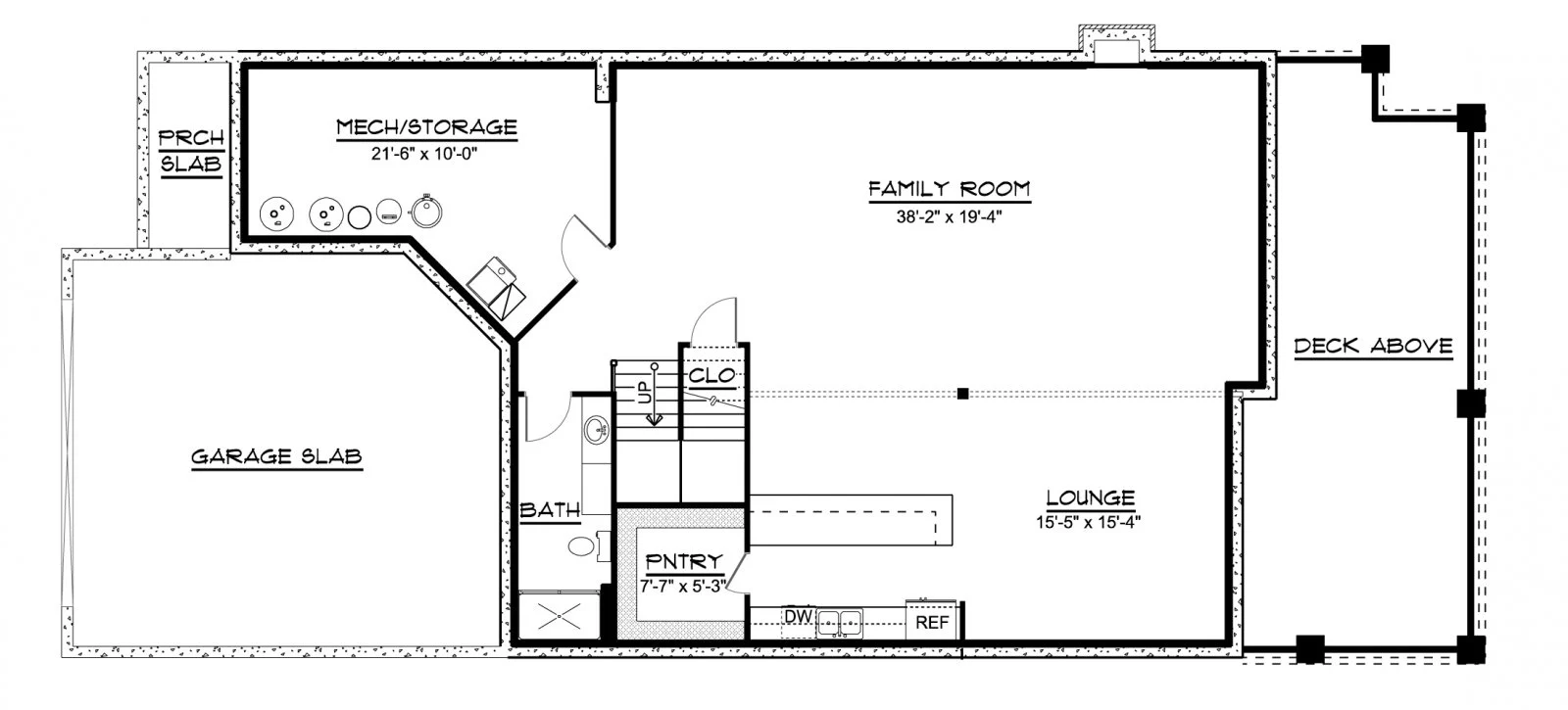 CHD-18135 Beach House Plan – Basement Floor Plan
