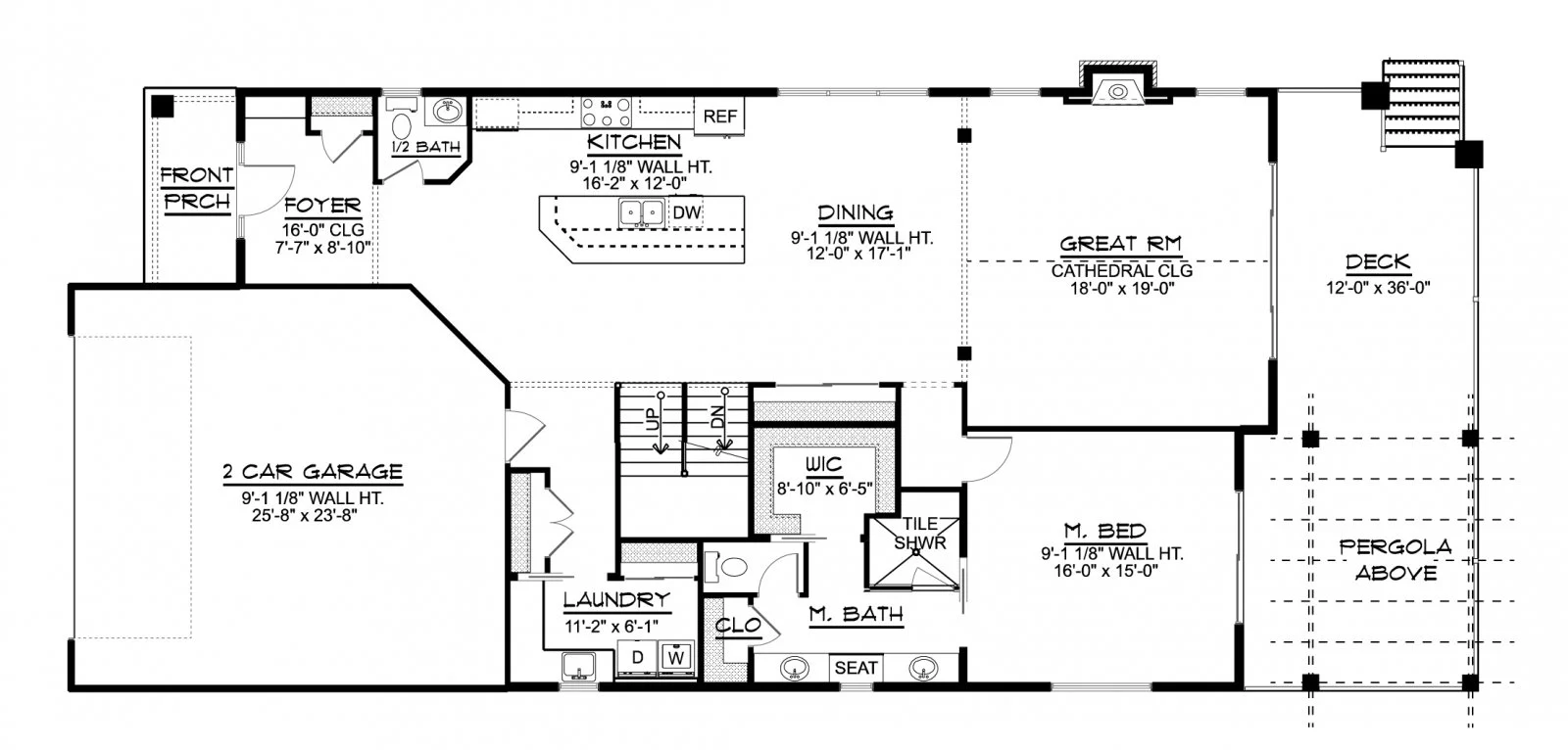CHD-18135 Beach House Plan – First Floor Plan