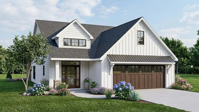 CHD-18135 Beach House Plan – Front Elevation