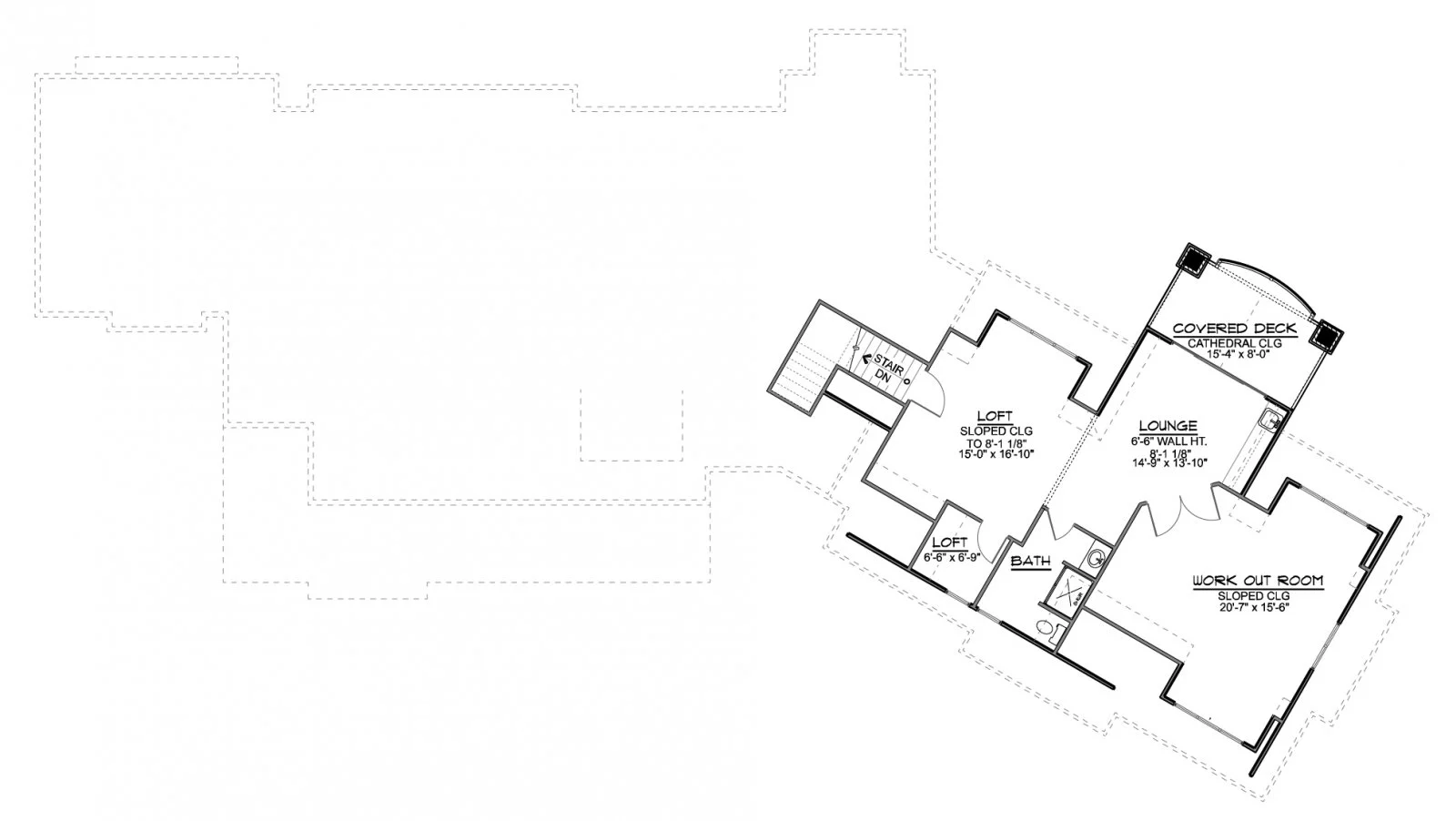 CHD-18136 Cottage House Plan – Basement Floor Plan