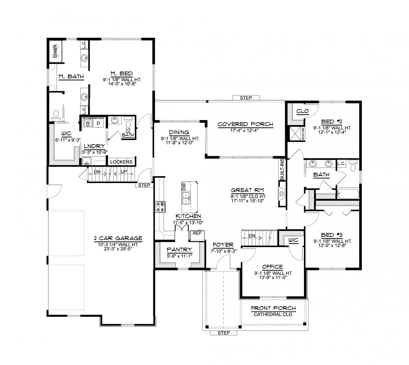 CHD-18137 Country House Plan – Main Floor Plan