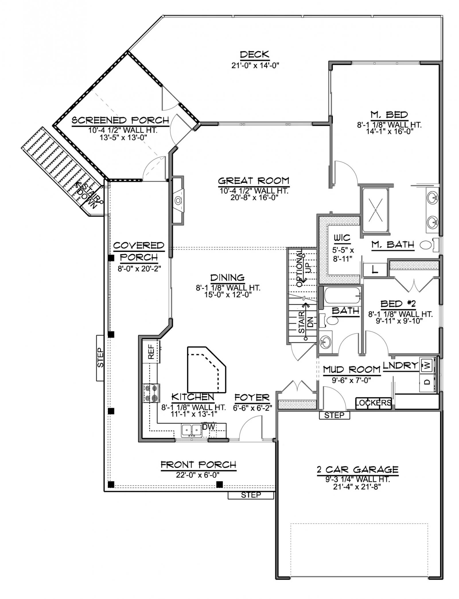 CHD-18139 Beach House Plan – Main Floor Plan