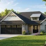 CHD-1851 Contemporary House Plan – Front Elevation