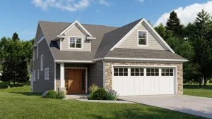 CHD-1852 Beach House Plan – Front Elevation