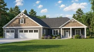 CHD-1855 Cottage House Plan – Front Elevation