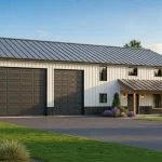 CHD-1876 Barndominium House Plan – Front Elevation