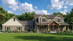CHD-1895 Country House Plan – Front Elevation