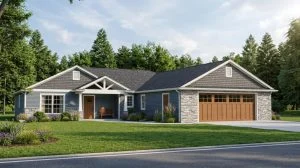CHD-1906 Cottage House Plan – Front Elevation