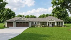 CHD-1909 Cottage House Plan – Front Elevation