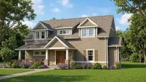 CHD-1910 Beach House Plan – Front Elevation
