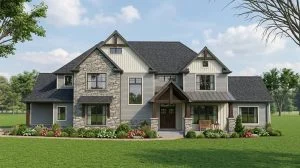CHD-19105 Cottage House Plan – Front Elevation