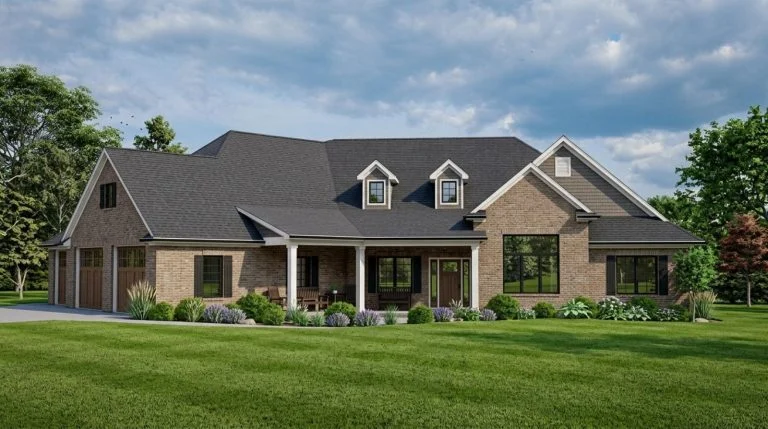 CHD-19106 Cottage House Plan – Front Elevation