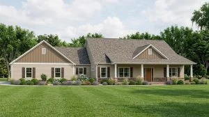 CHD-19108 Cottage House Plan – Front Elevation