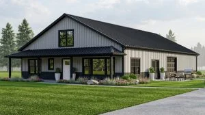 CHD-19115 Barndominium House Plan – Front Elevation
