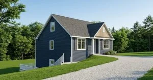 CHD-19125 Beach House Plan – Front Elevation
