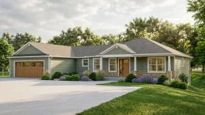 CHD-1935 Cottage House Plan – Front Elevation