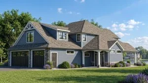 CHD-1957 Beach House Plan – Front Elevation