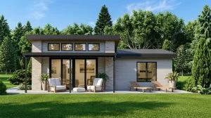 CHD-1968 Beach House Plan – Front Elevation
