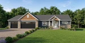CHD-1988 Beach House Plan – Front Elevation