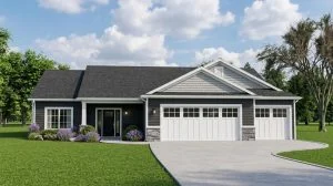 CHD-20105 Cottage House Plan – Front Elevation