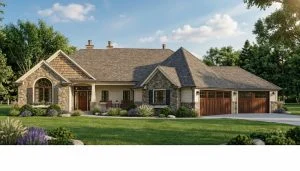 CHD-2011 Cottage House Plan – Front Elevation
