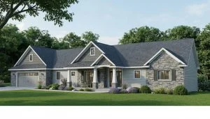 CHD-20130 Cottage House Plan – Front Elevation
