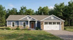 CHD-2017 Cottage House Plan – Front Elevation