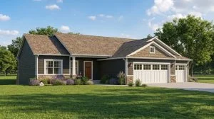 CHD-2020 Cottage House Plan – Front Elevation