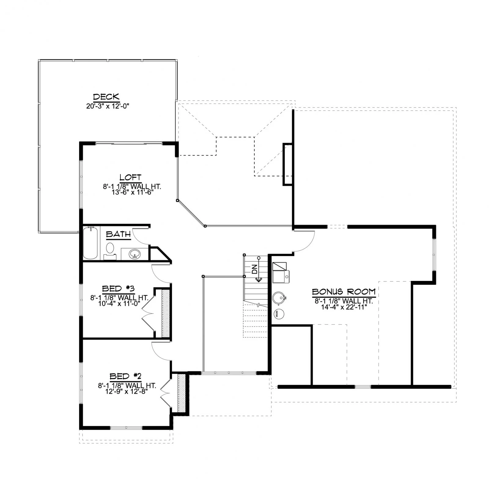 CHD-2031 Beach House Plan – Second Floor Plan